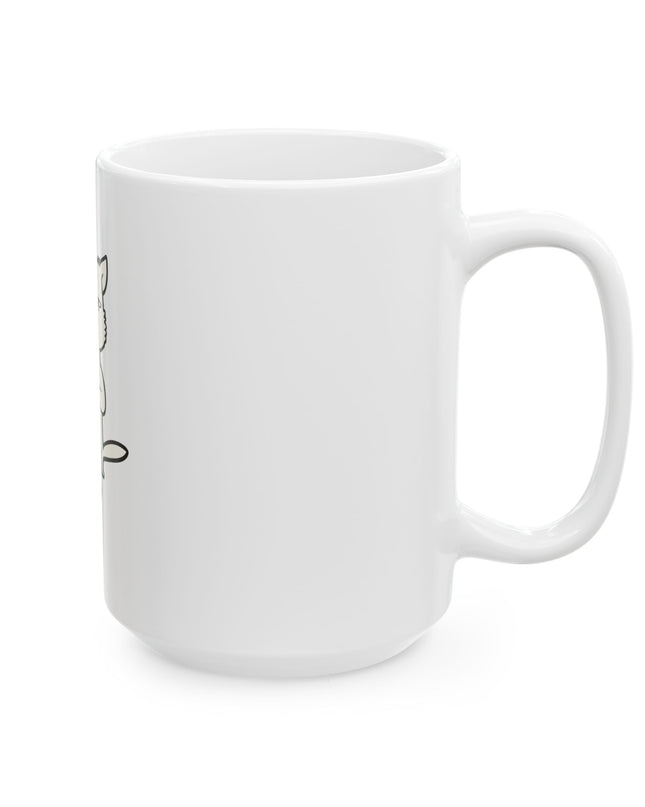 Mimi the Cat Mug - Haitian Coffee Lover Ceramic Cup - Funny Creole Design for Tea & Café Fans Ceramic Mug, (11oz, 15oz) - CreoleSizzle