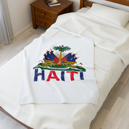 Haitian Flag Ayiti Heritage Plush Blanket Limited Cultural Pride Edition - CreoleSizzle