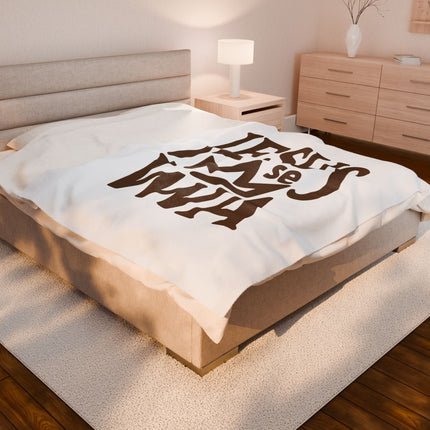 Jezi se Wa Premium Plush Blanket Haitian Faith and Cultural Pride - CreoleSizzle