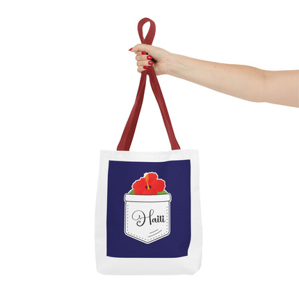 Hibiscus Haiti Limited Edition Heritage Tote Bag Tropical Elegance Design - CreoleSizzle