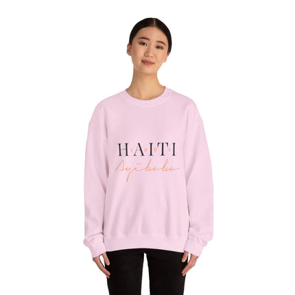 “Haitian Beauty” Sweatshirt Bold Afro-Caribbean Portrait, Unisex Cultural Streetwear, Stylish Haiti Crewneck Sweatshirt