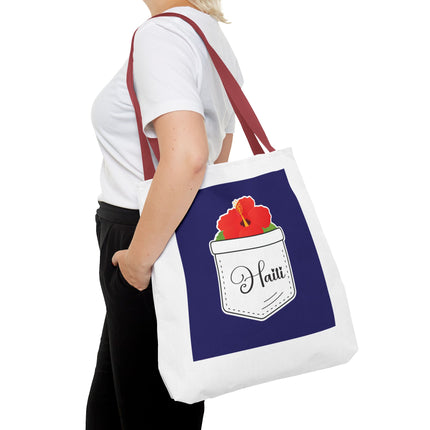Hibiscus Haiti Limited Edition Heritage Tote Bag Tropical Elegance Design - CreoleSizzle