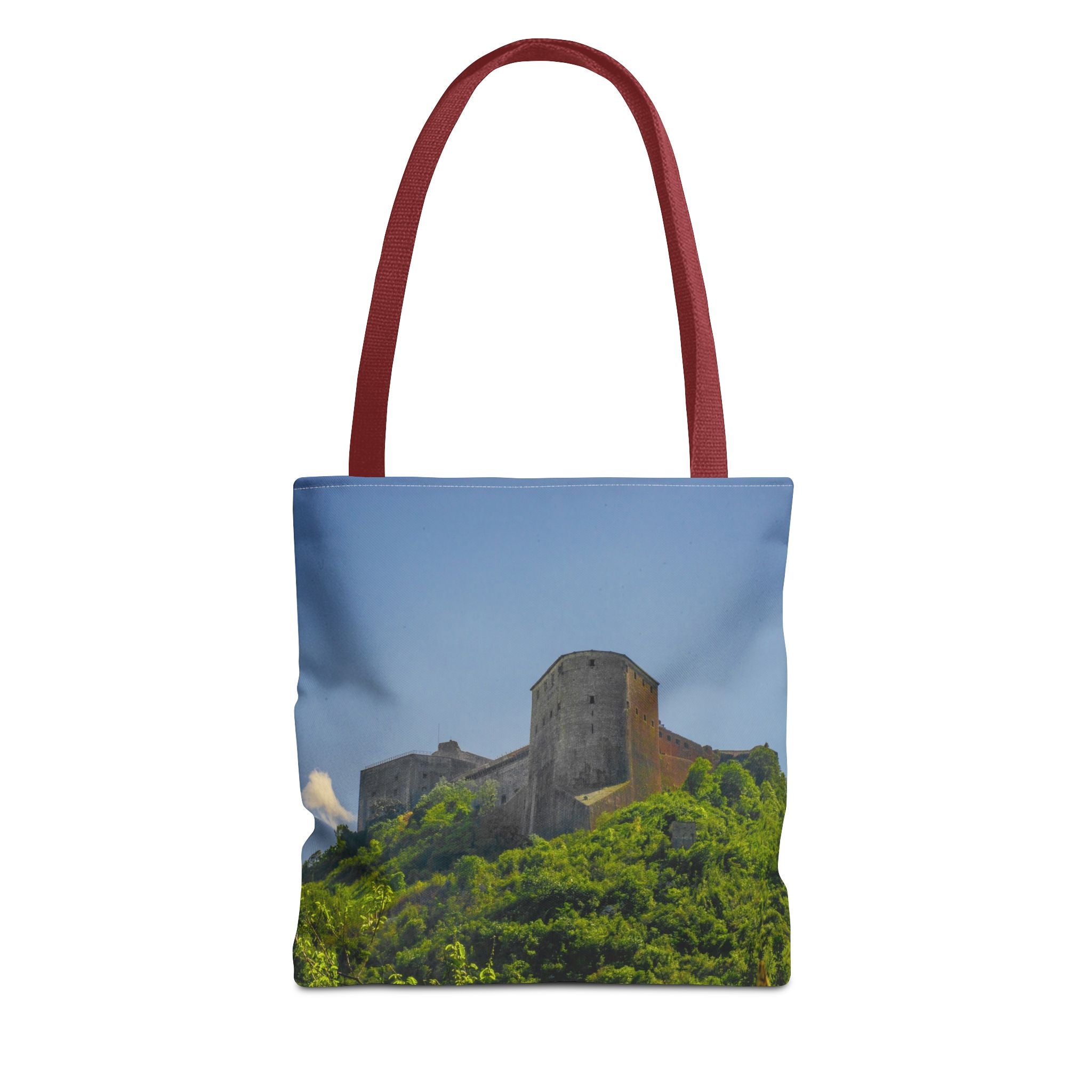 Haitian Citadelle Laferrière Tote Bag – Historical Haiti Travel Bag – Durable All-Over Print Shopping Bag