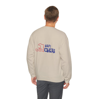 Haiti Chéri Playful Pride Crewneck Sweatshirt Unisex Heavy Blend Cultural Heritage & Cozy Fashion