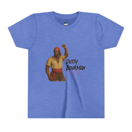 Dutty Boukman Youth Tee Haitian Revolution Tribute Inspirational Kids T-Shirt Black History Apparel