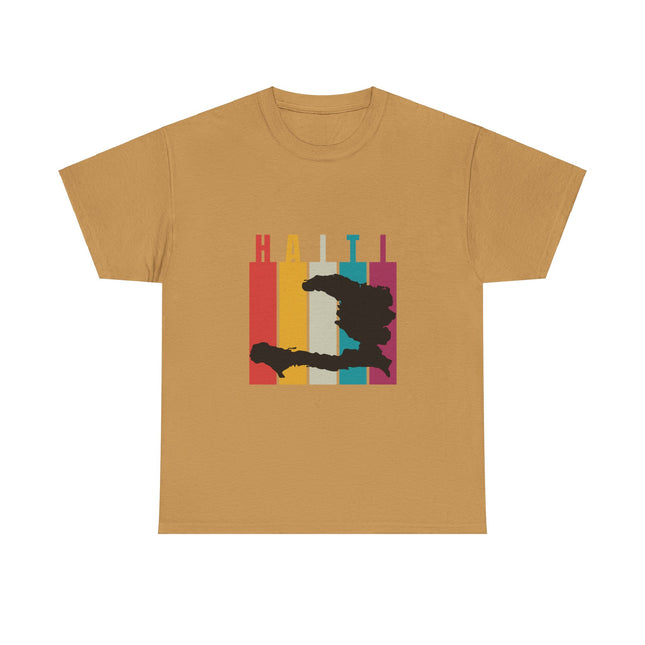 Retro Haiti Map T-Shirt Celebrate Haitian Culture Vibrant Vintage Design Unisex Heavy Cotton Tee - CreoleSizzle