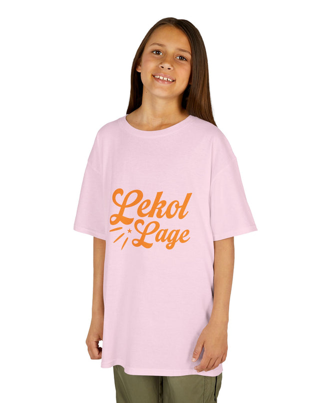 Kids Haitian Heritage Tee Lekol Lage Graphic ShirtKids Heavy Cotton™ Tee - CreoleSizzle