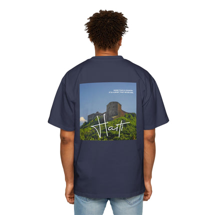 The Citadelle Spirit Tee Oversized Haitian Heritage Statement Shirt Men’s Premium Streetwear, Graphic Tee Haitian Street Vibes Graphic on Back