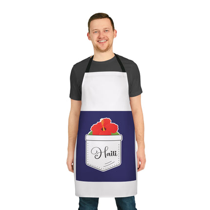 Haiti Hibiscus Pocket Premium Heritage Apron Limited Artist Edition