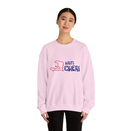 Haiti Chéri Tropical Island Nostalgia Sweatshirt Playful Heritage Design Unisex Cozy Crewneck Sweatshirt