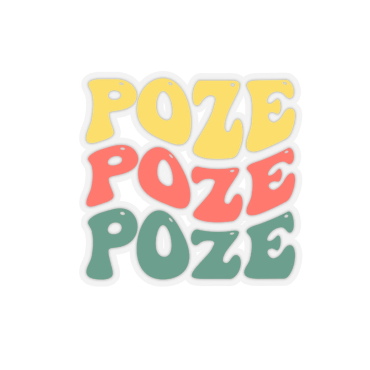 Poze Poze Poze Vinyl Sticker Durable and Stylish Haitian-Inspired Decals Kiss-Cut Stickers
