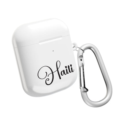 Haiti Calligraphy Minimalist Luxury Script AirPods Case Elegant Heritage Edition