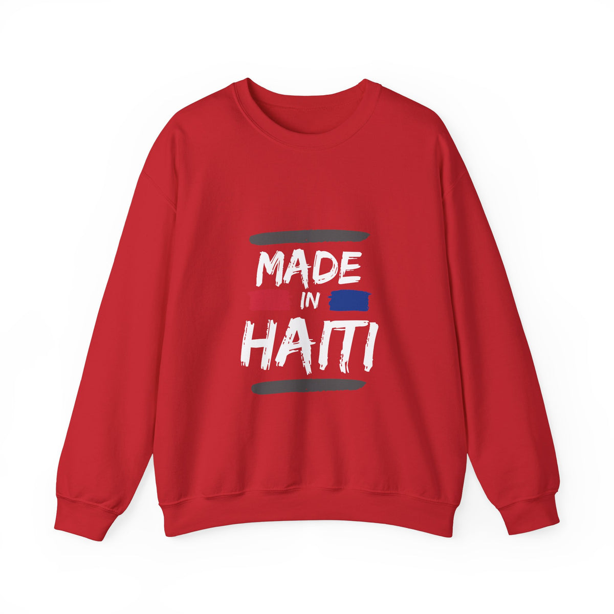 Made in Haiti Unisex Crewneck Sweatshirt – Haitian Pride Sweater, Heritage Clothing, Comfortable Heavy Blend Pullover