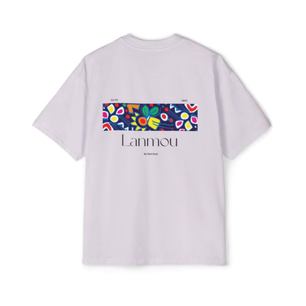 Lanmou Love Oversized Tee Haitian Heritage Streetwear, Trendy Layering Piece Unisex Premium Casual T-Shirt Haitian Street Vibes Graphic on Back