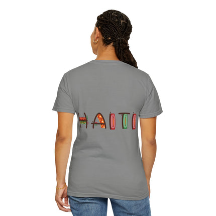 Lakou Vibrance Cultural Pride T-Shirt Haiti Heritage Collection  Unisex Garment-Dyed Tee Haitian Street Vibes Graphic on Back