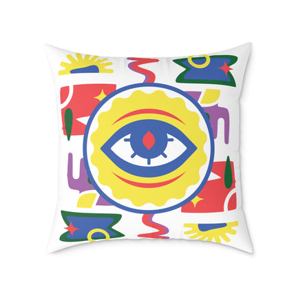 Ancestral Vision Pillow Afro-Haitian Mysticism Design Creole Protection Symbol Limited Cultural Drop - CreoleSizzle
