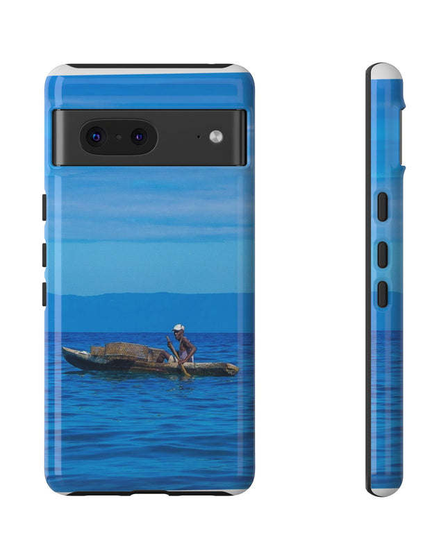 Haitian Fisherman Phone Case – Coastal Art Design – Durable, Stylish Caribbean Inspired Case - CreoleSizzle