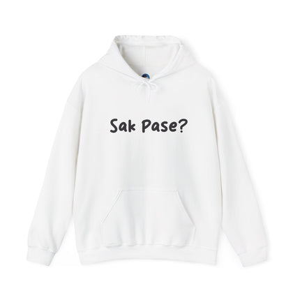 Sak Pasè? Haitian Greeting Hoodie Cultural Streetwear Unisex Premium Hooded Sweatshirt Caribbean Pride Series