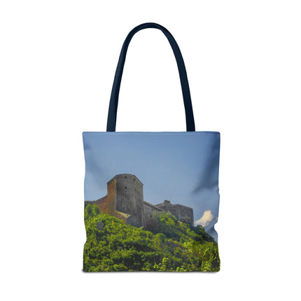 Haitian Citadelle Laferrière Tote Bag – Historical Haiti Travel Bag – Durable All-Over Print Shopping Bag - CreoleSizzle