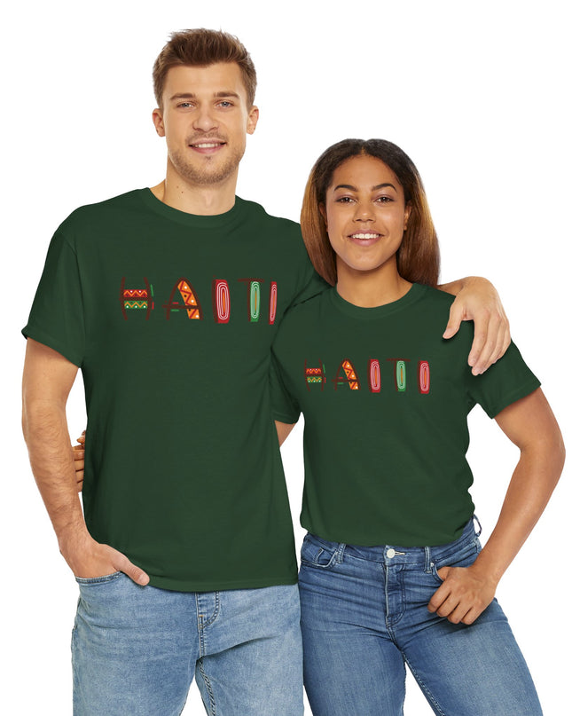 Haiti in Color Limited Heritage Drop Tee Artistic Creole Typography