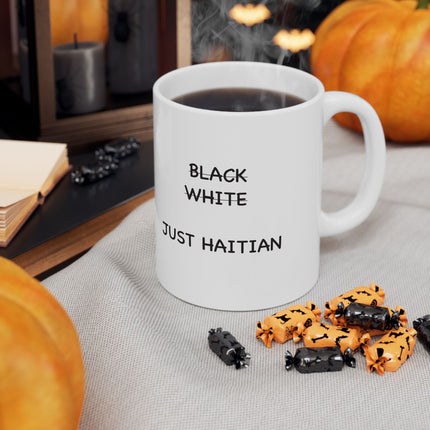 Just Haitian Minimalist Premium Ceramic Coffee Mug Bold Cultural Identity Drinkware