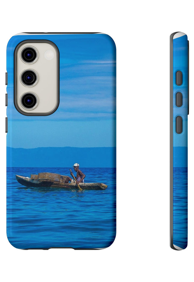 Haitian Fisherman Phone Case – Coastal Art Design – Durable, Stylish Caribbean Inspired Case - CreoleSizzle