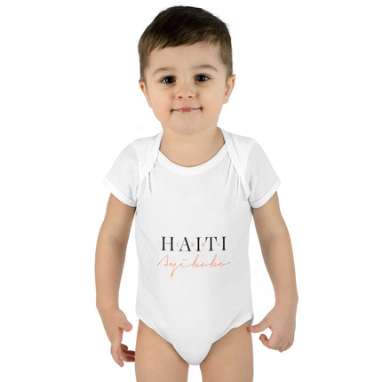 Haitian Heritage Baby Bodysuit Infant Cultural Series Premium Unisex Onesie Cute Infant Apparel, Baby Shower Gift