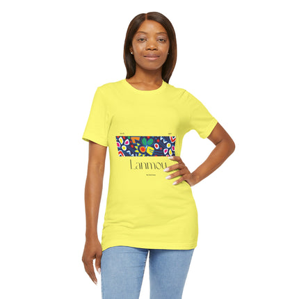 Lanmou Haitian Love T-Shirt Haitian Romance Series Unisex Premium Crewneck Vibrant Graphic Tee for Trendsetters