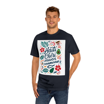 Haiti Chéri Mwen Renmenw Sweatshirt Creole Love Note Graphic Haitian Diaspora Pride Pullover Haitian Heritage Unisex Classic Tee