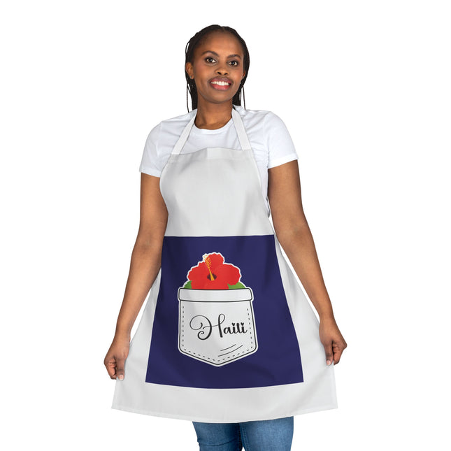 Haiti Hibiscus Pocket Premium Heritage Apron Limited Artist Edition