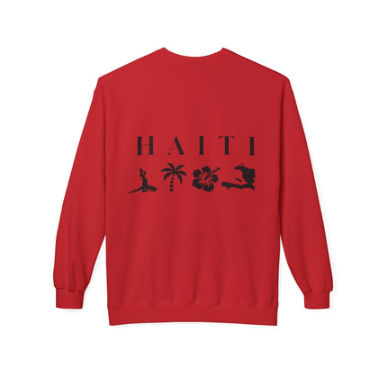 Haiti Horizon Coastal Heritage Crewneck Sweatshirt Island Nature Series Unisex Premium Fleece