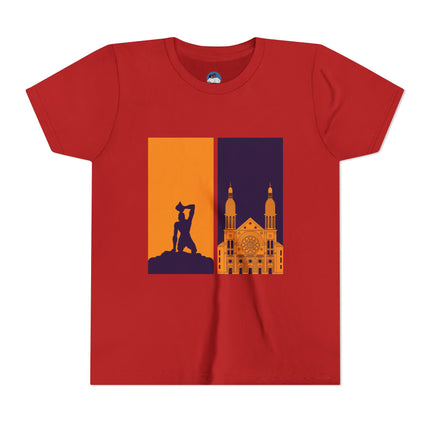 Heritage Reflections Youth T-Shirt Haitian Pride Tee Cultural Symbolism Graphic Shirt for Kids, Family Outings, School Events
