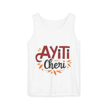 Ayiti Chéri Tank Top Haitian Heritage Unisex Summer Shirt Cultural Festival Wear Caribbean Pride Vacation Outfit