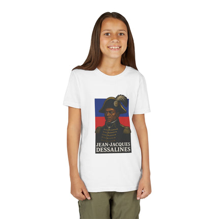 Jean-Jacques Dessalines Youth T-Shirt Haitian Independence Graphic Tee Black History Kids Apparel Cultural Heritage Gift