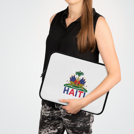 Haiti in Color Crayon Flag Heritage Laptop Sleeve Limited Culture Edition - CreoleSizzle