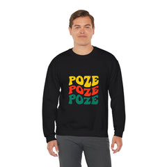 Relaxed Fit Poze Poze Poze Sweatshirt Embrace the Chill with Haitian Cultural Flair