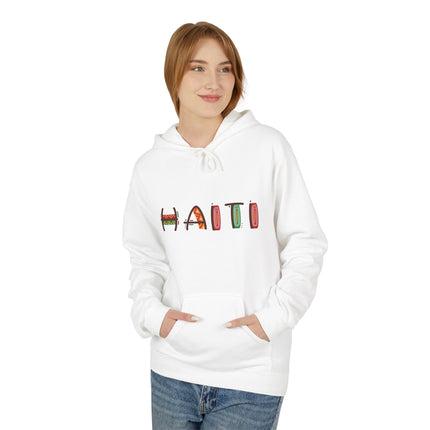 Haiti Pride Graphic Hoodie Unisex Fleece Comfortwear for Cultural Expression & Everyday Style