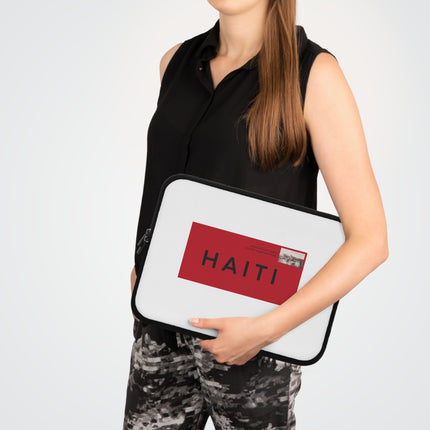 Stamped in Heritage Limited Edition Haiti Postage Laptop Sleeve Diaspora Pride Collection - CreoleSizzle