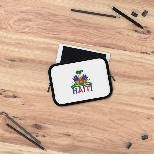 Haiti in Color Crayon Flag Heritage Laptop Sleeve Limited Culture Edition - CreoleSizzle