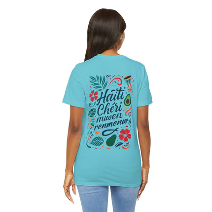Haiti Chéri Mwen Renmenw Tee Tropical Heritage Edition Unisex Cultural Pride T-Shirt Haitian Street Vibes Graphic on Back