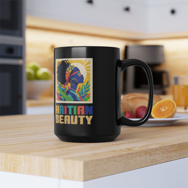 Haitian Beauty Melanin Majesty Premium Mug Afro Caribbean Grace & Cultural Pride