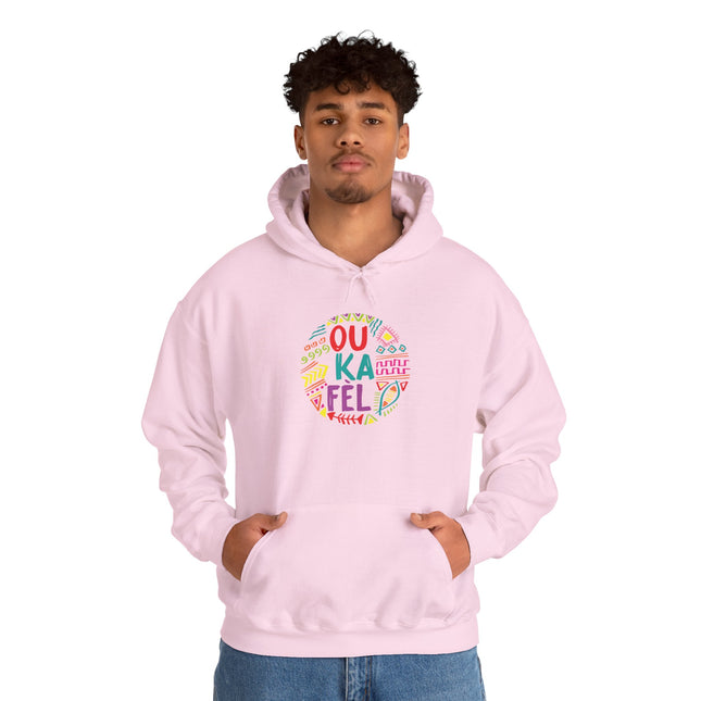 “Ou Ka Fè’l” Motivational Hoodie Unisex Heavy Blend™ Sweatshirt Haitian Creole Inspired Design Cozy Pullover for Daily Inspiration