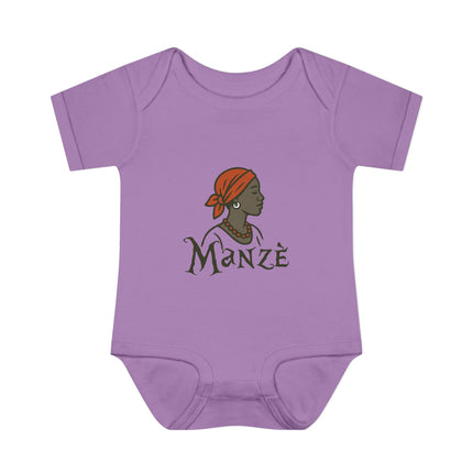 Manzè Infant Bodysuit Haitian Heritage Baby Onesie Empowering Creole Design Premium Infant Apparel
