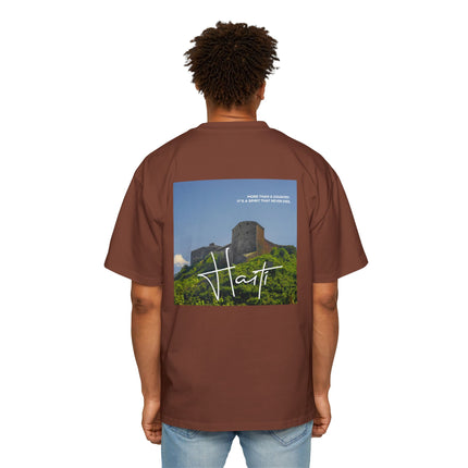 The Citadelle Spirit Tee Oversized Haitian Heritage Statement Shirt Men’s Premium Streetwear, Graphic Tee Haitian Street Vibes Graphic on Back