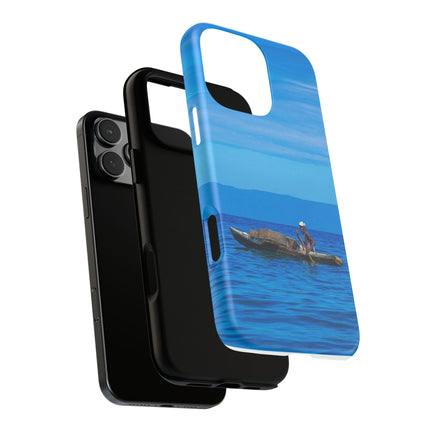 Haitian Fisherman Phone Case – Coastal Art Design – Durable, Stylish Caribbean Inspired Case - CreoleSizzle