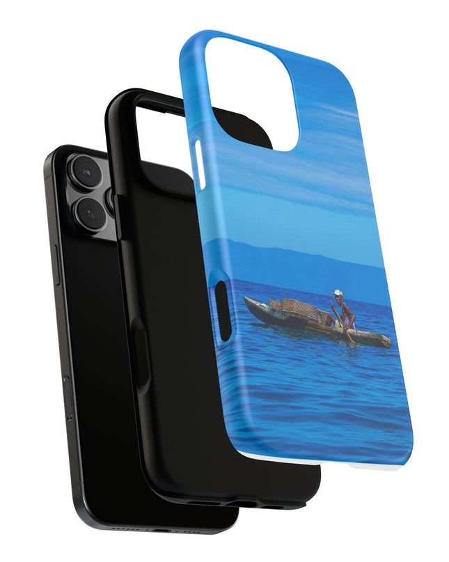 Haitian Fisherman Phone Case – Coastal Art Design – Durable, Stylish Caribbean Inspired Case - CreoleSizzle