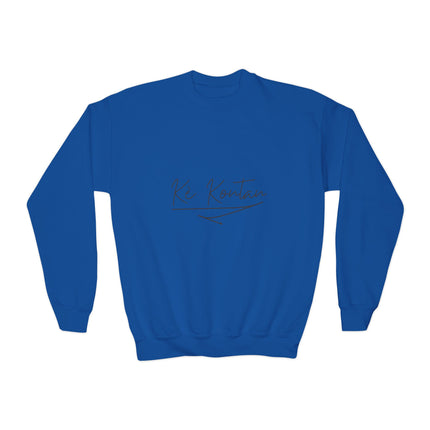 Ki Kontan Youth Crewneck Sweatshirt Cozy Haitian Pride Pullover Kids Casual Wear Unisex Comfortable Crewneck