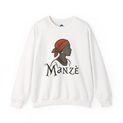 Mazè Haitian Women’s Strength Sweatshirt Cultural Empowerment Series Unisex Crewneck Sweatshirt