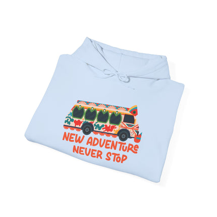 Tap-Tap Spirit New Adventure Never Stop Hoodie Haitian Travel Culture Series Unisex Adventure Sweatshirt