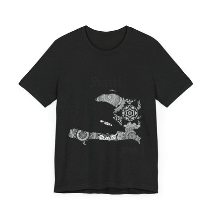 Haiti Map Graphic T-Shirt Unisex Soft Cotton Tee Cultural Design Haitian Pride Shirt Unisex Jersey Short Sleeve Tee - CreoleSizzle